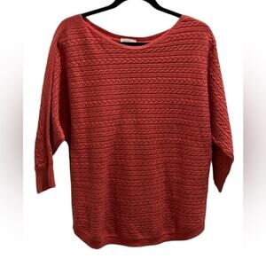 Market & Spruce stitch fix  Sweater XL cable knit  3/4 sleeve cashmere blend